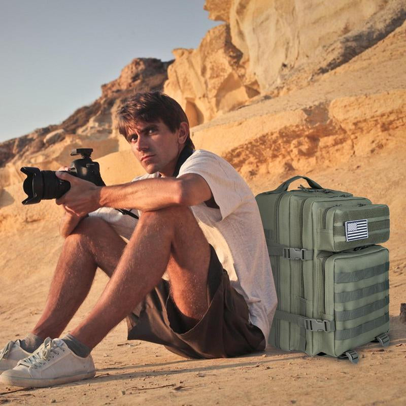 45L Large Tactical Backpack for Men Military Army Assault Pack Highland Backpacks, Molle Daypack 3 Day Bug Out Bag Hiking Campin